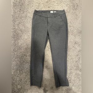 Gray textured pencil slacks
